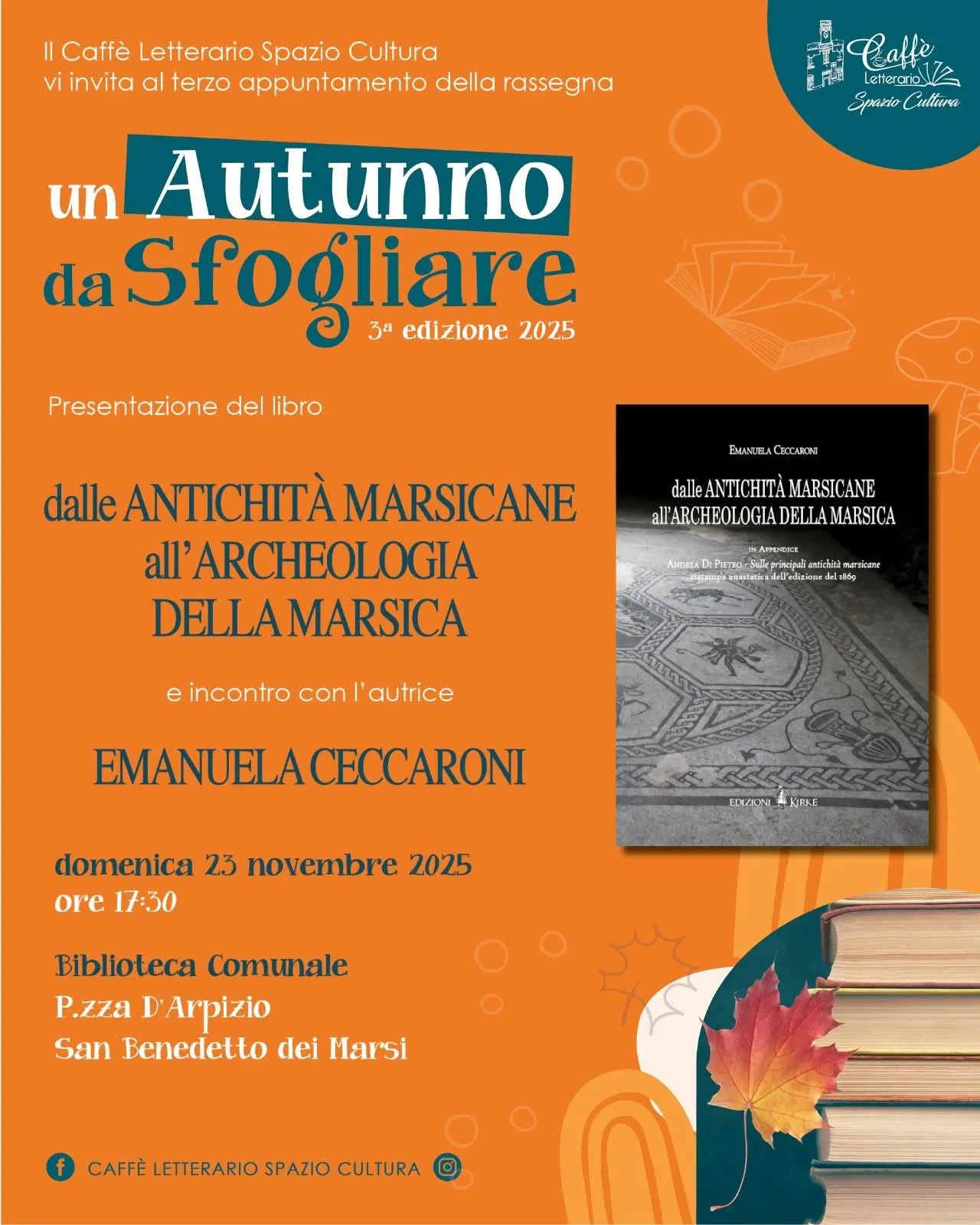 Presentazione del libro "Dalle antichità marsicane all'archeologia della Marsica" di Emanuela Ceccaroni