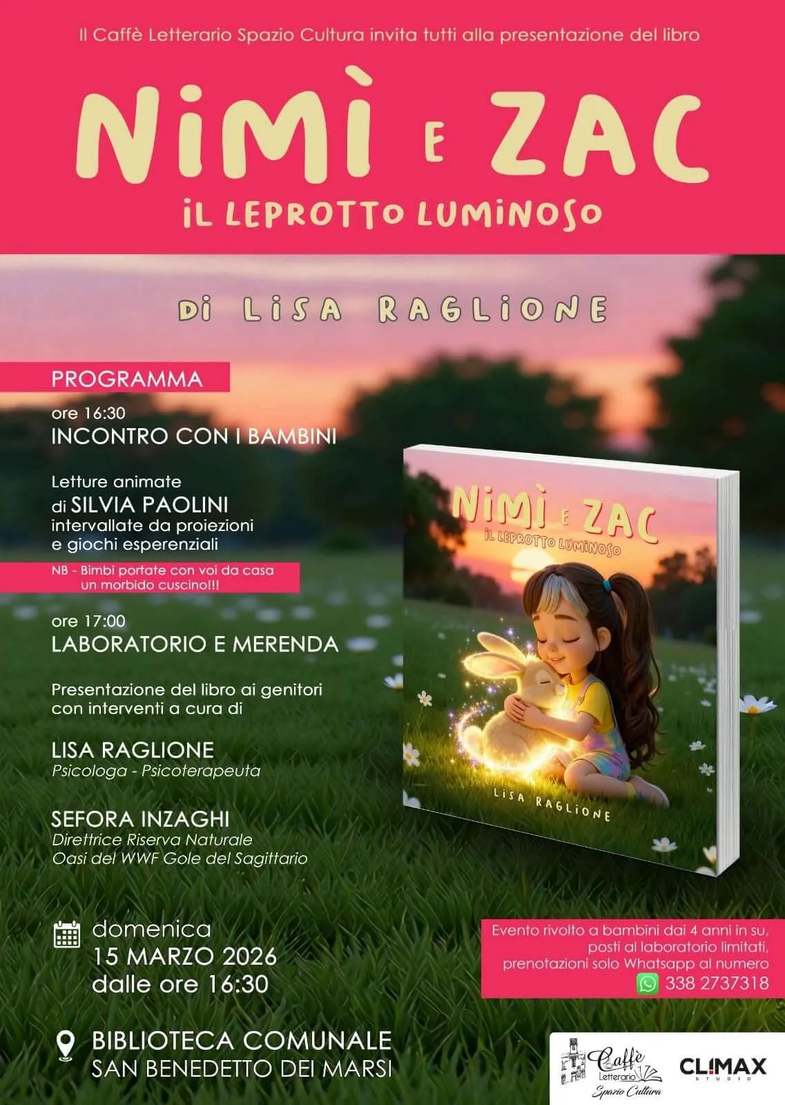 Presentazione del libro “Nimì e Zac. Il leprotto luminoso” di Lisa Raglione