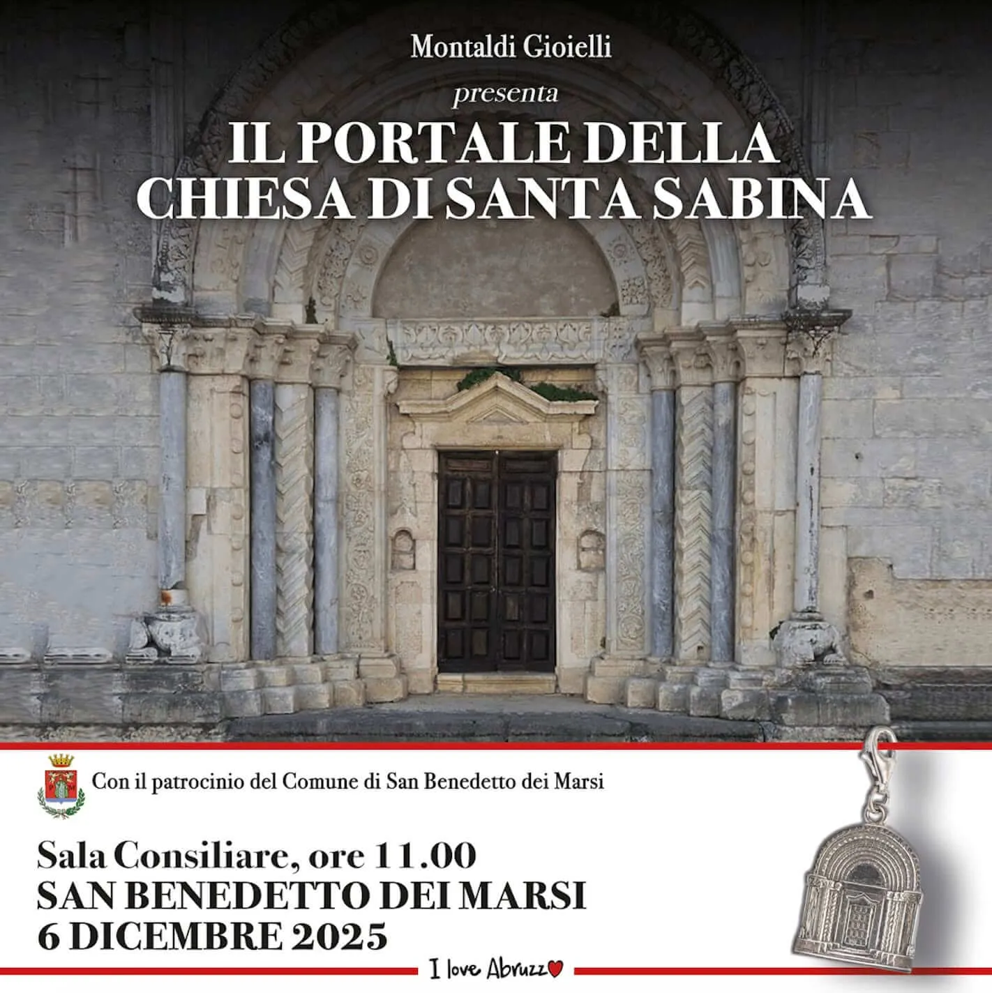 Presentazione del ciondolo dedicato al Portale di Santa Sabina di Giuliano Montaldi