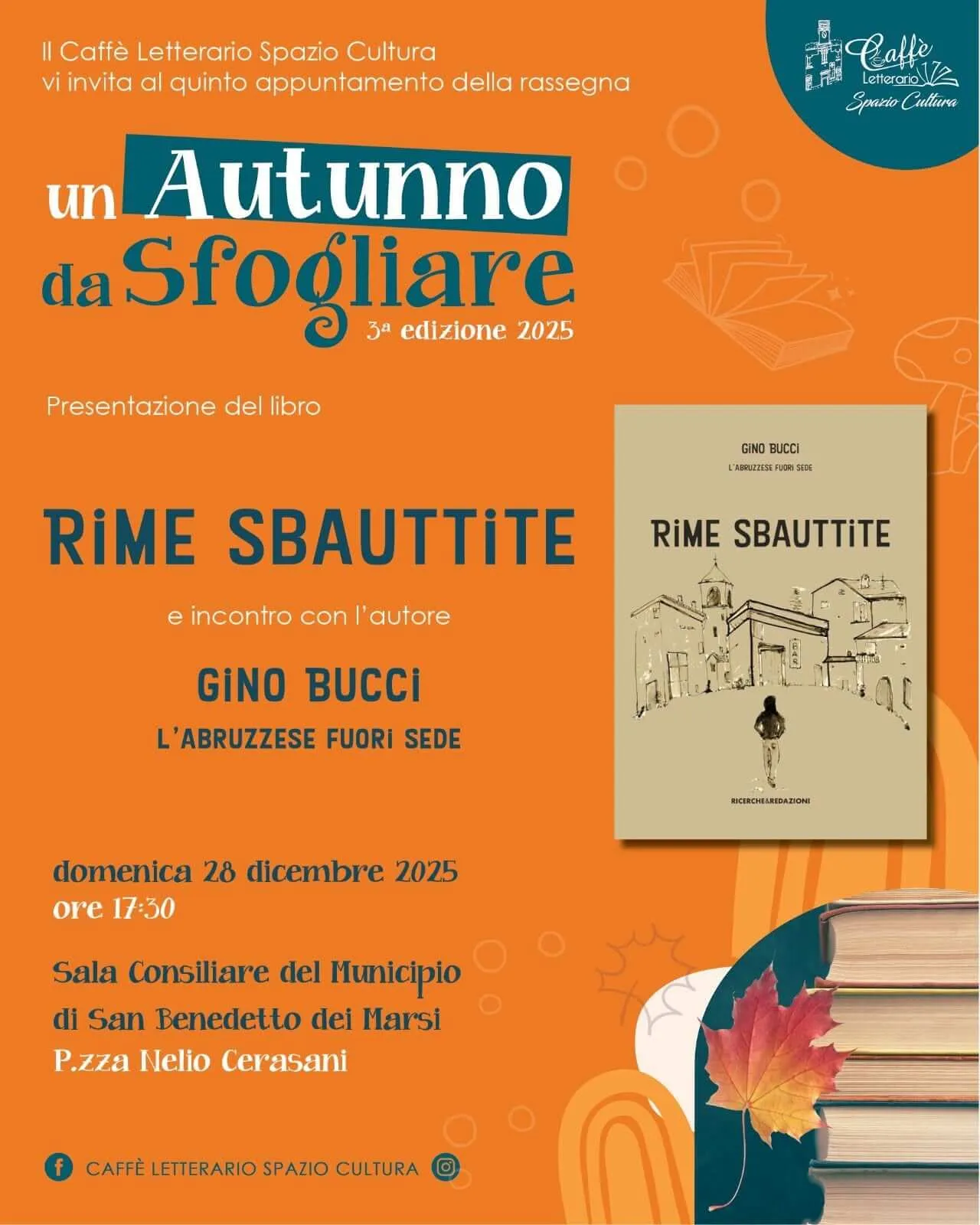 Presentazione del libro "Rime Sbauttite" Di Gino Bucci L'abruzzese fuori sede